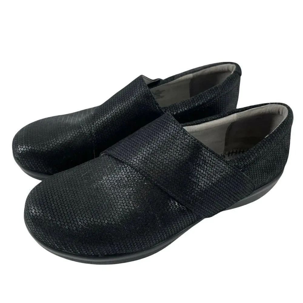 Alegria PG Lite QIN 870 Black Leather Comfort Nursing Shoes Size 36 US 6 / 6.5